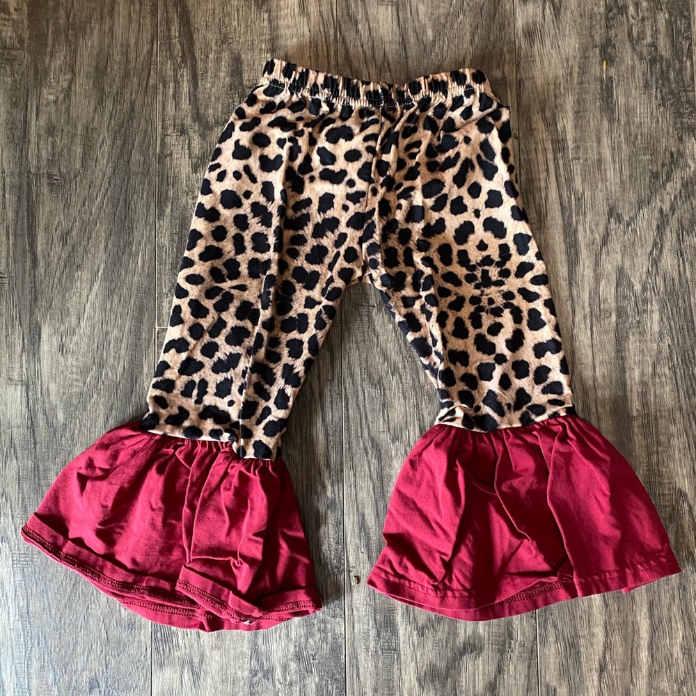 Toddler cheetah bell bottoms